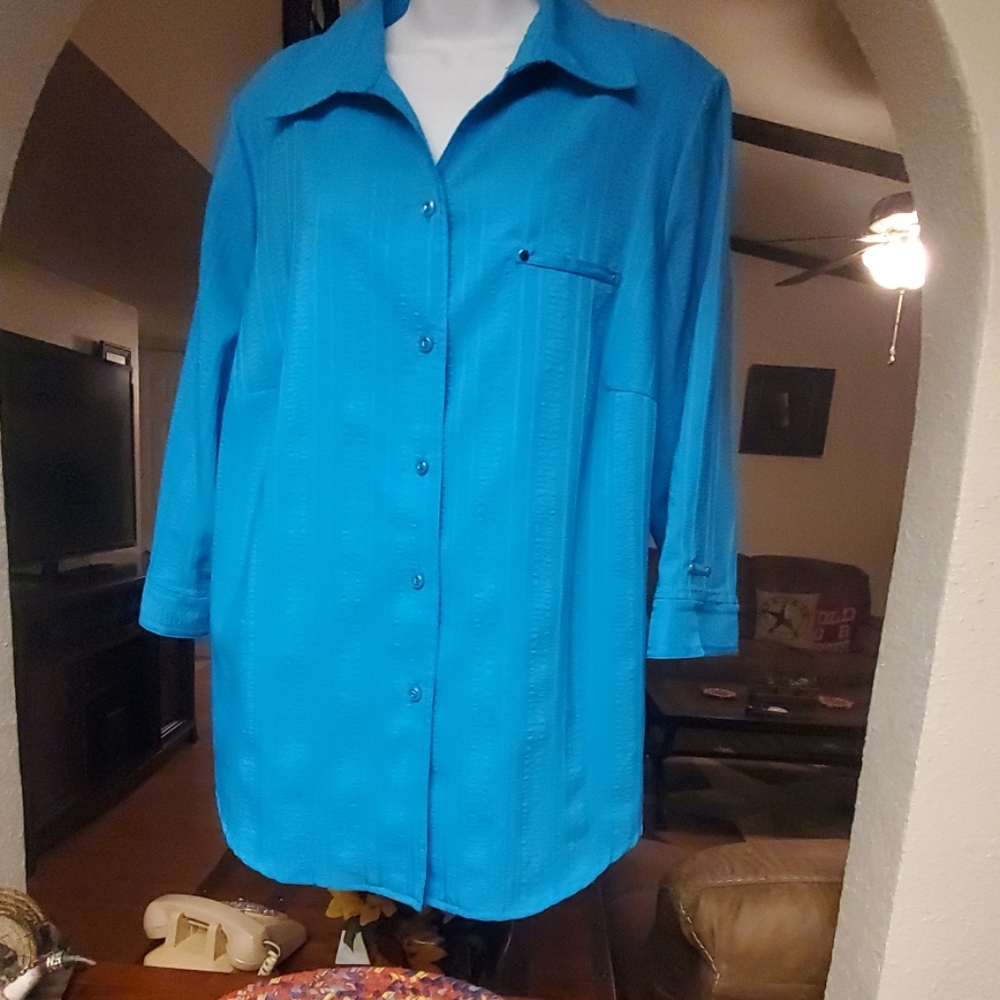 Allison Daley 11 button down 20W blouse